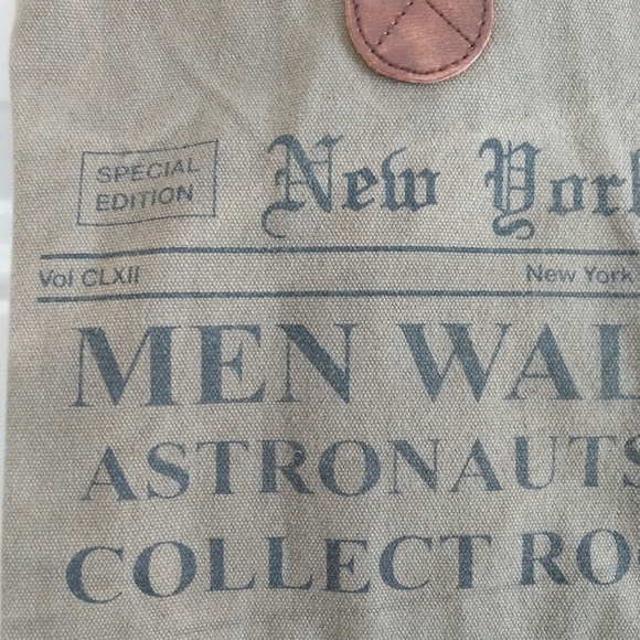 NWOT Canvas Unisex Artsy Shopper Tote Bag 16"-14" - Picture 8 of 14